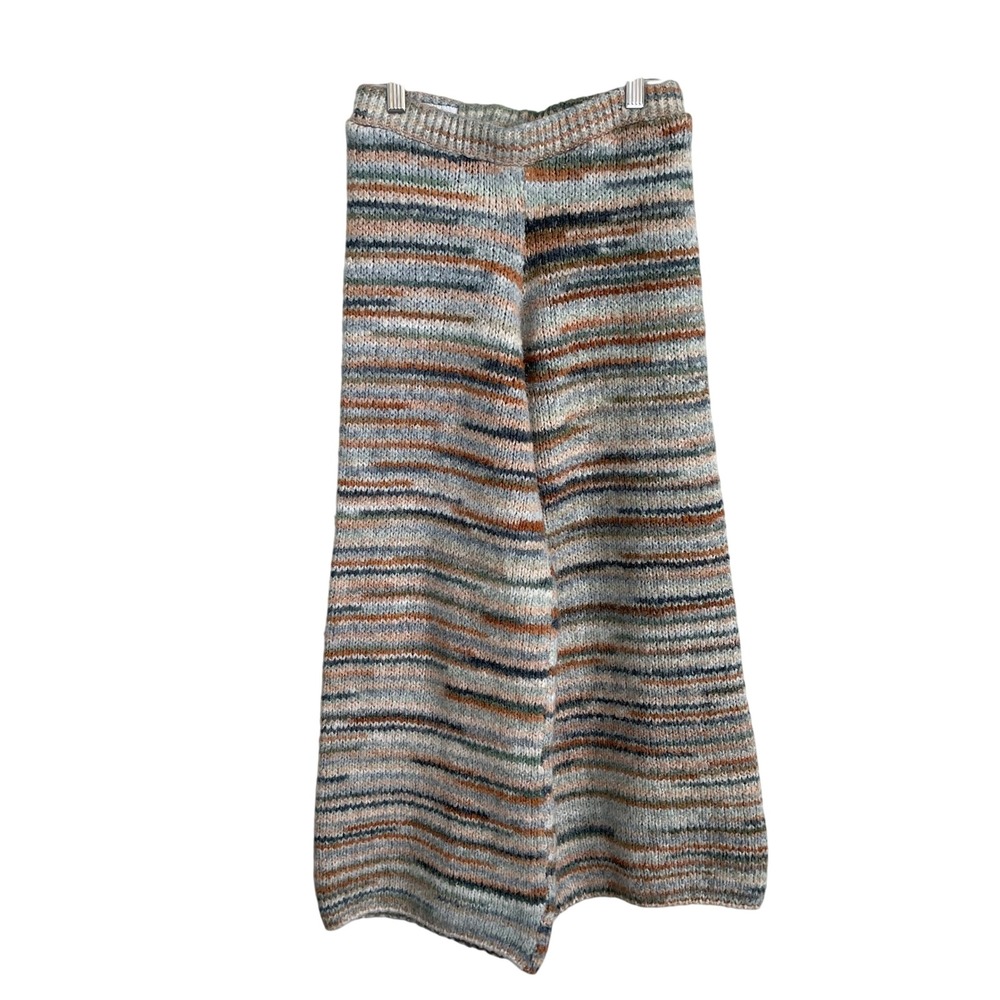 Zara Kids Girls Knit Wide Leg Pants Space Dye Multicolor Size 13-14 CM 164
